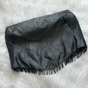 Gorgeous Pewter Guess Halter Top w/beaded hem Sz S